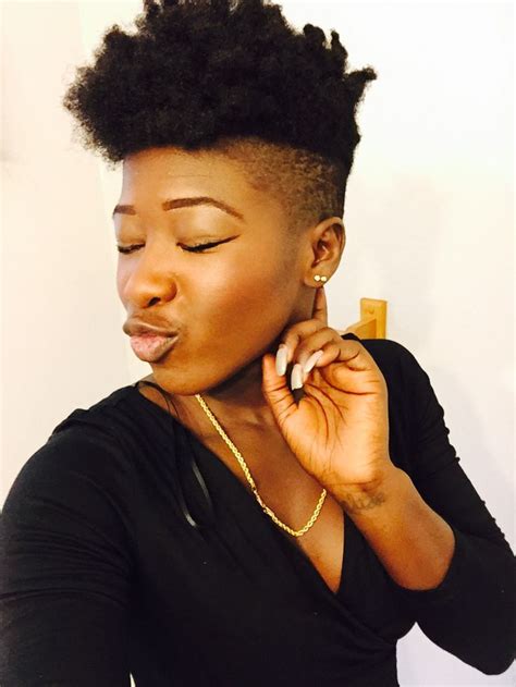 Half side shaved hairstyles for black women. Pin on Hair