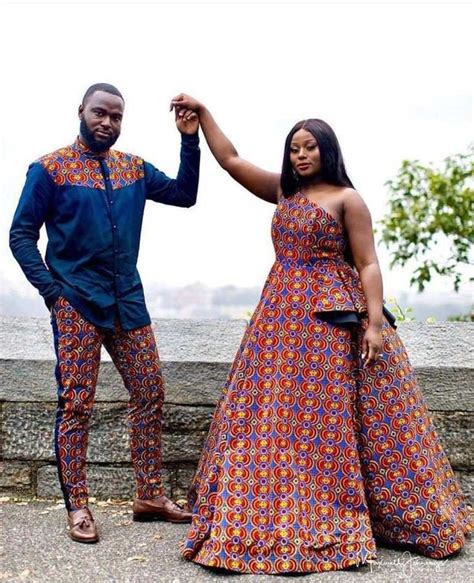 Ankara Couple Outfit African Couples Clothingafrican Couples Etsy