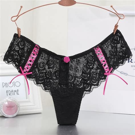 Plus Size M Xxxl Woman Thongs G Strings Underwear Lady Seamless Briefs Female Rose G String Lace