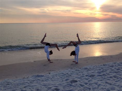 Double Stag Handstand On The Beach