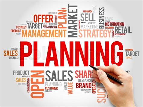 Planning Word Cloud Business Concept Stock Image Colourbox