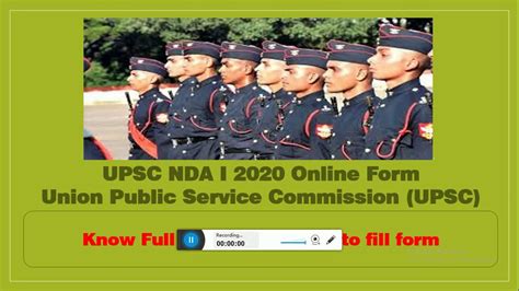 Upsc Nda Application Know How To Fill The Form Of Nda Youtube