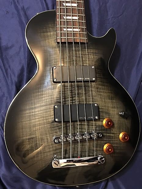 Epiphone Les Paul 5 String Bass Limited Production Trans Reverb