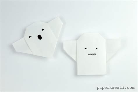 Easy Origami Ghost Tutorial Easy Origami Paper Folding Halloween