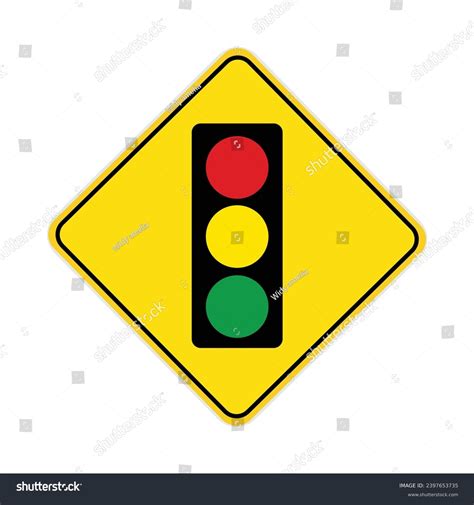 Traffic Signal Symbol Sign Stop Ahead Stock Vector Royalty Free