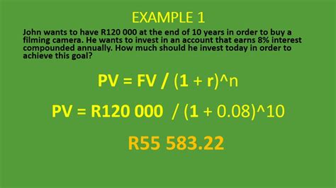 Present Value Formula Lump Sum Single Amount Formula With Examples