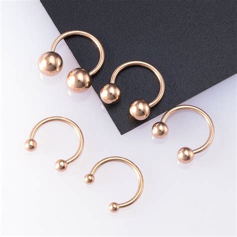 5pcs Chirurgisch Staal Bcr Septum Lip Piercing Neuspiercings Hoop Hoefijzer Nep Neusring Oor