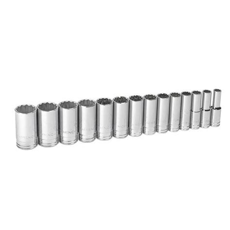 Gearwrench 12 In Drive 12 Point Deep Sae Socket Set 14 Piece 80732