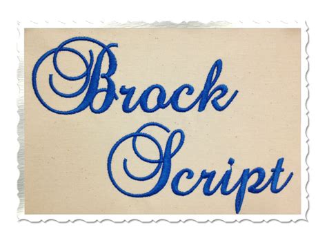 Brock Script Machine Embroidery Font Monogram Alphabet 3 Etsy