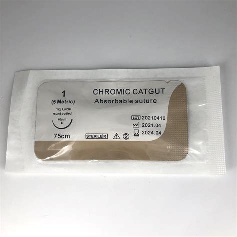Medical Supply Absorbable Surgical Suture Thread With Needle Chromic