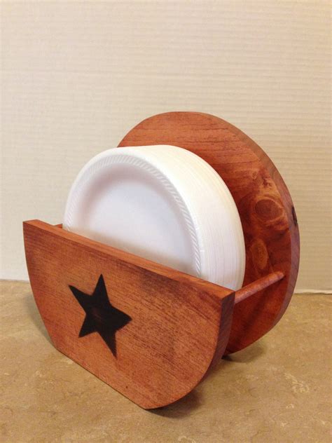 Paper Plate Holder Primitive Star Wooden Plate Holder Country Decor