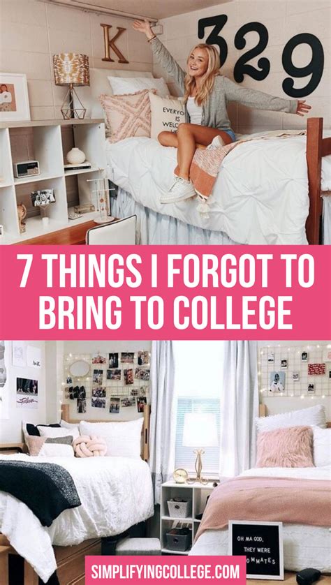 7 Things I Forgot To Bring To College Dorm Room Essentials Dorm Room List Dorm Room Organization