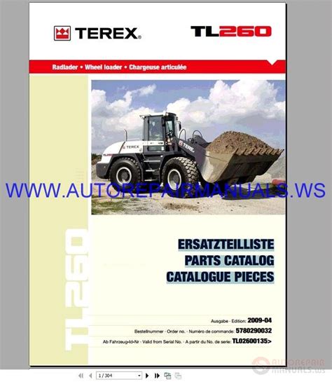 Terex Tl260 Wheel Loader Spare Parts Manual Tl02600135 Auto Repair