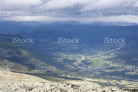 Valley With Dovre Seen From Blahoe Mountain Stock Photo Download