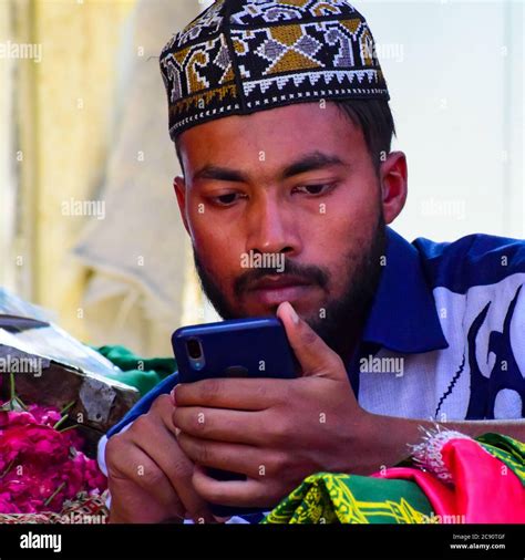 New Delhi India March Man Inside Hazrat Nizamuddin Dargah