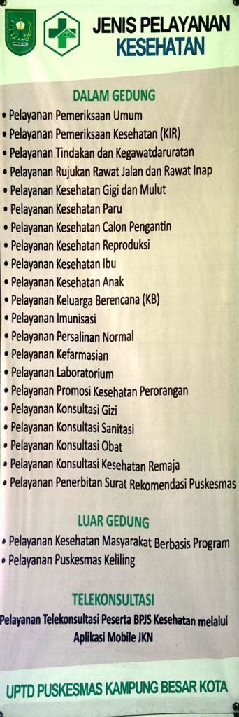 Jenis Pelayanan Kesehatan