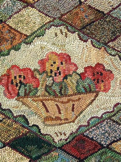 Compote With Camellias Floral Rug Hooking Pattern On Etsy Rug