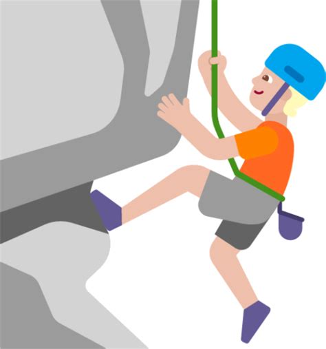Person Climbing Medium Light Emoji Download For Free Iconduck
