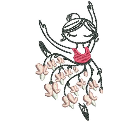 Girls Dance Embroidery Design 21