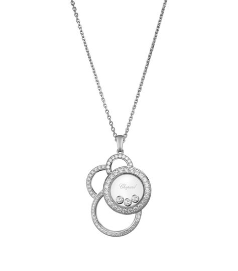 Chopard White Gold And Diamond Happy Dreams Pendant Necklace Harrods Uk
