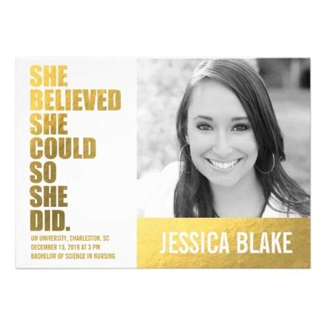 311 She Believed She Could So She Did Graduation Announcement Zazzle
