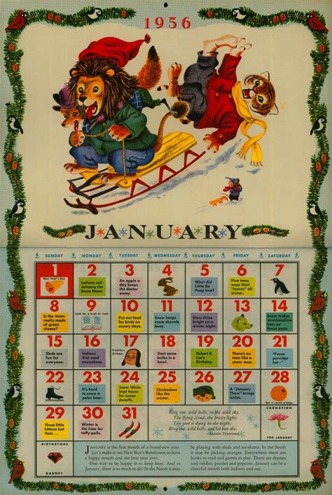 Golden Gems The Golden Calendar 1956 Richard Scarry Scarry