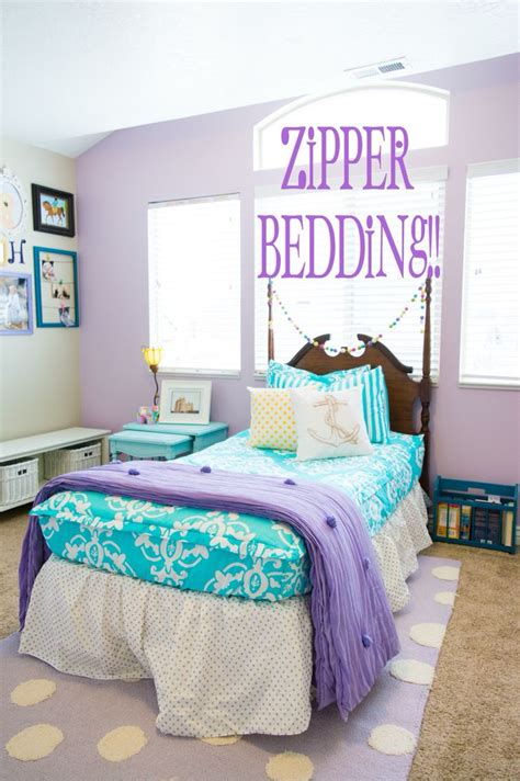 Turquoise And Purple Girls Bedding Love The Purple Accent Wall