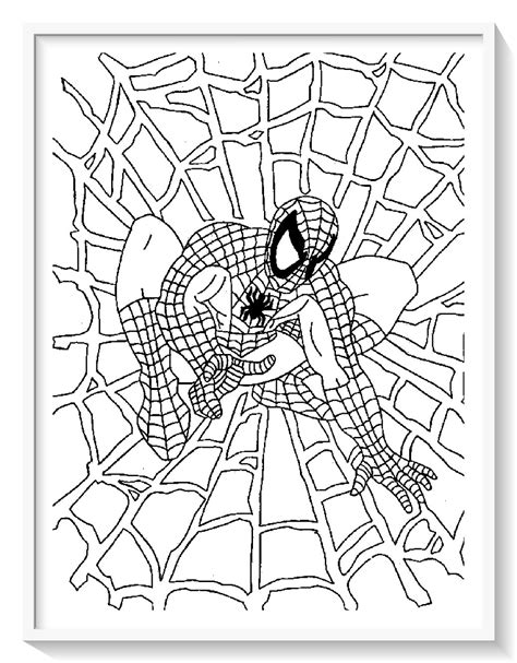 spiderman para colorear niños Dibujo imágenes