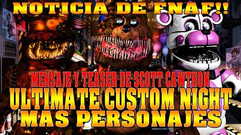 ¡noticia De Fnaf Fnaf 7 Ultimate Custom Night Teaser En