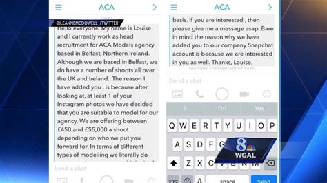 Warning Snapchat Model Scam Targets Teens