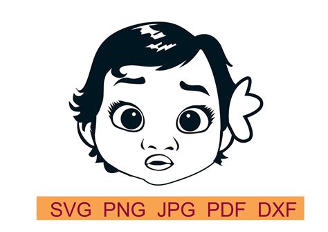 Baby Moana Svg Free 265 Dxf Include