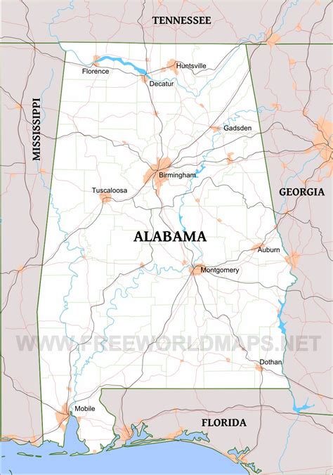 Political Map Of Alabama Interactive Map