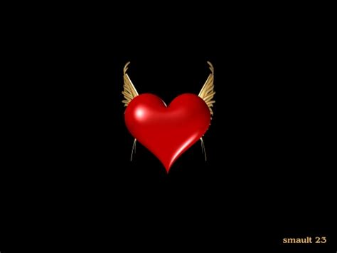 Red Flying Love Heart Gold Wings By Smault23 On Deviantart