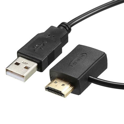 Hdmi To Hdmi Adapter With 20 Usb Connector Hdmi Male To Hdmi Female