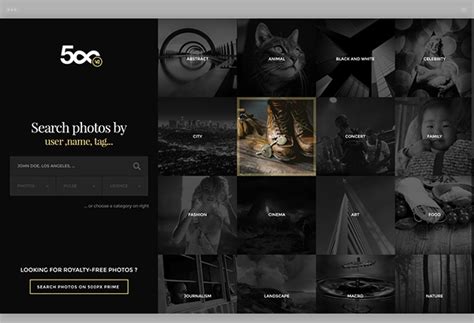 500px Redesign Concept Approach On Behance