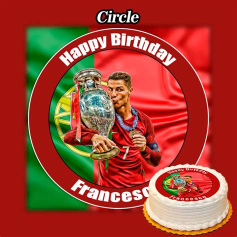 Edible Cristiano Ronaldo Cake Topper Personalised Edible Printed Toppers