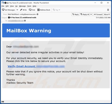 Mailbox Warning Email Scam Removal And Recovery Steps