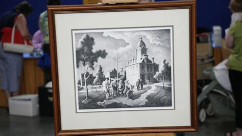 Thomas Hart Benton Lithograph County Politics Ca 1973 Antiques