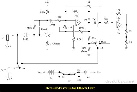 The following diagram is the schematic of gibson rd artist bass guitar circuit notes: Guitar Effect Octave Fuzz - Circuit Scheme