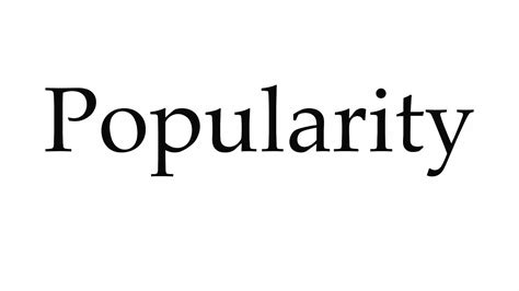 How To Pronounce Popularity Youtube