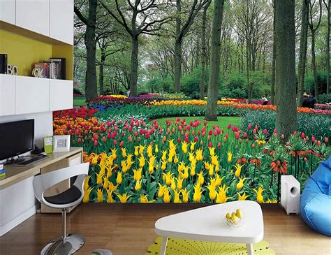 Tulip Garden Wall Mural Ds8042 Full Size Large Wall Murals The Mural