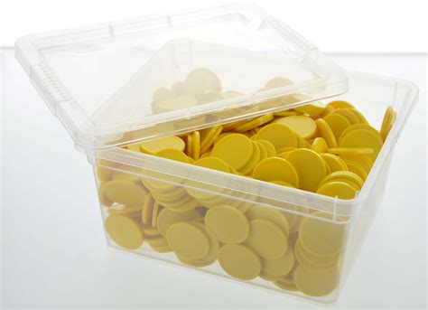 Box Of 500 29mm Plain Yellow Tokens Toucospring2017