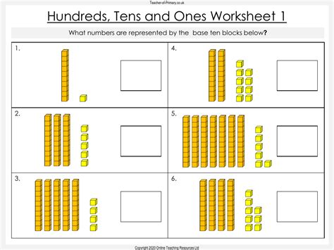 Place Value Hundreds Tens And Ones Worksheet Maths Year 3