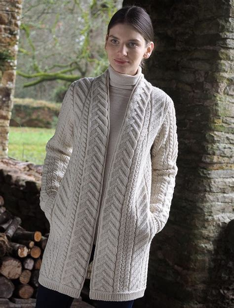 super soft open aran cardigan knitted coat pattern knitted coat
