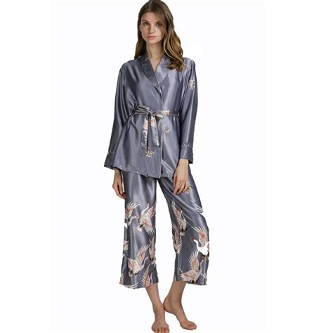 3pc 2018 spring new women robes bathrobes sets sexy lace silk satin pajamas pyjamas pijamas sets