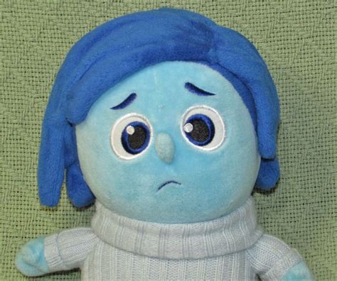 9 Disney Pixar Inside Out Sadness Blue Girl Tomy Stuffed Animal Plush