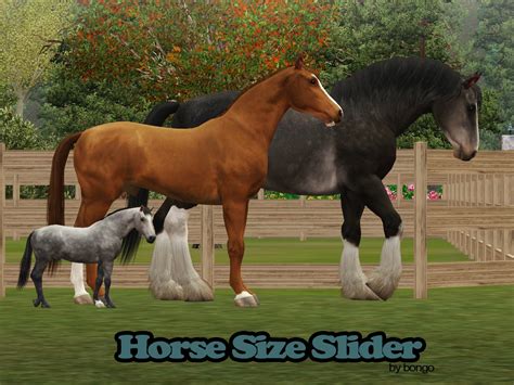 Entertainment World My Sims 3 Blog Horse Size And Neck Sliders By