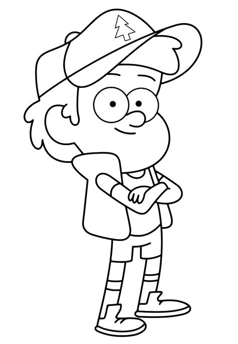 Happy Dipper Coloring Page Free Printable Coloring Pages For Kids