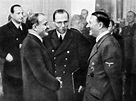 Career German diplomat Gustav Hilger (center) at a meeting of Soviet ...