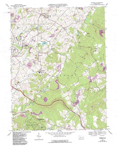 Mammoth Topographic Map 124000 Scale Pennsylvania